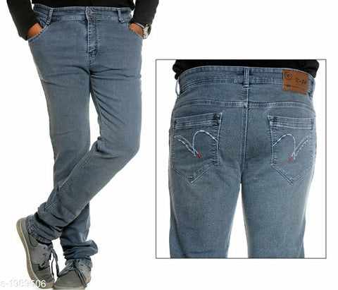 Men's Stylish Solid Denim Stretchable Jeans