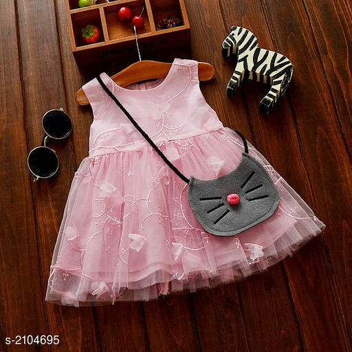 Cute Kid's Trendy Cotton & Polyester Girl's Dresses