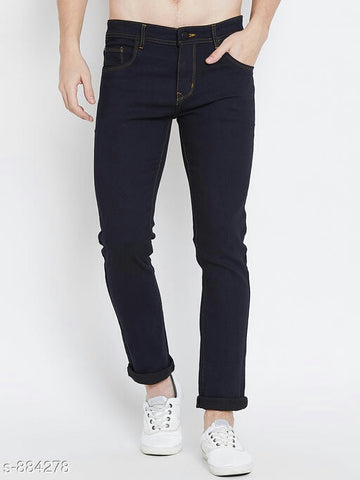 Stylish Men's Solid Denim Jeans