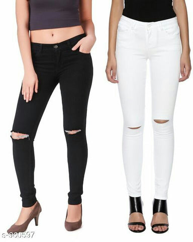 Denim Solid Women's Jeans Combo