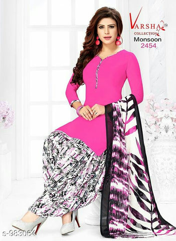Stunning Synthetic Printed Salwar Suits & Dress Material