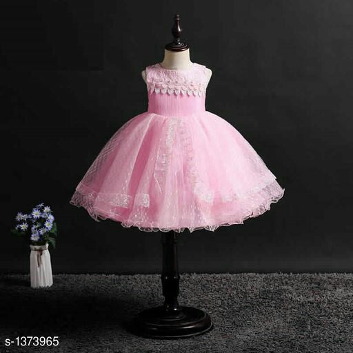 Stylish PolyCotton Kid's Party Dresses