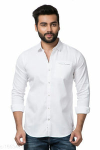 Men's Cotton Slub Satin Solid Shirts