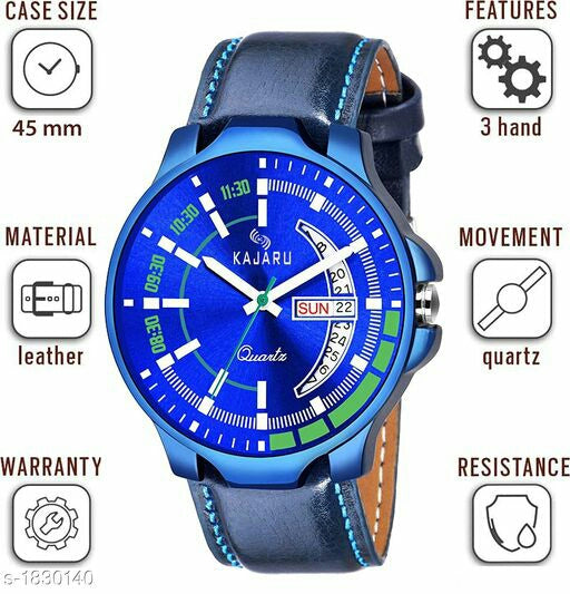 Men's Unique Leather Analog Watches