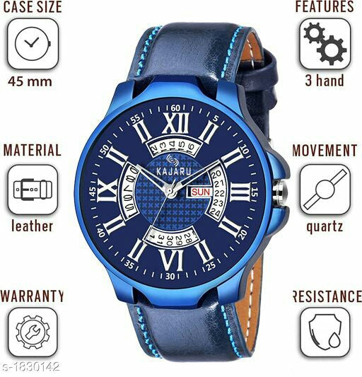 Men's Unique Leather Analog Watches