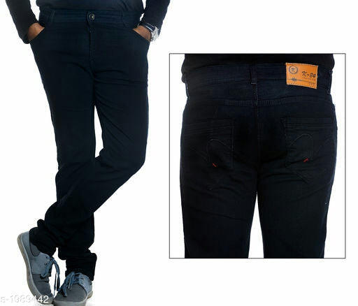 Men's Stylish Solid Denim Stretchable Jeans