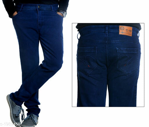 Men's Stylish Solid Denim Stretchable Jeans