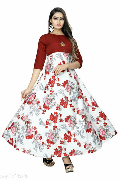 Trendy American Crepe Women's Gown