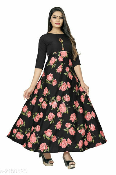 Trendy American Crepe Women's Gown