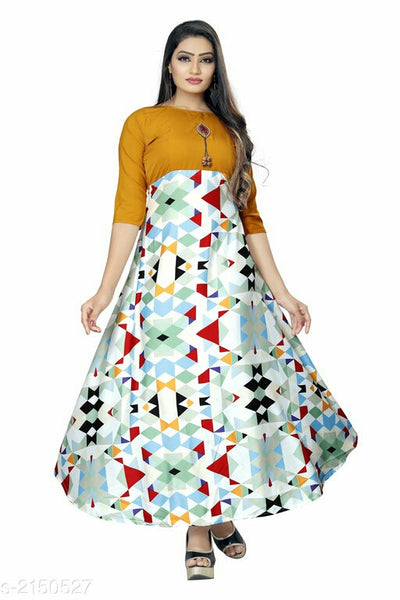 Trendy American Crepe Women's Gown