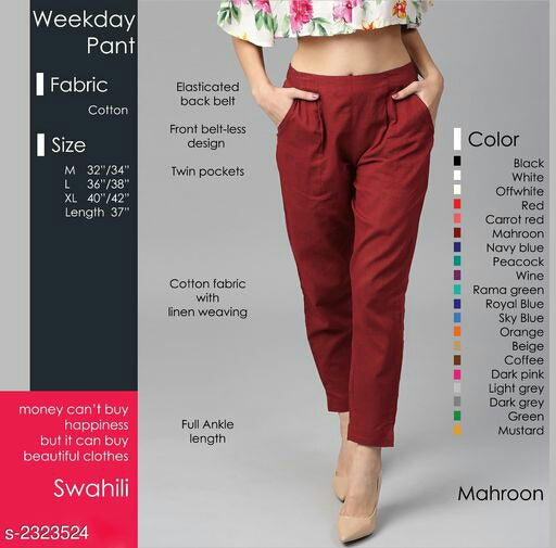 Classy Cotton Womens Pants