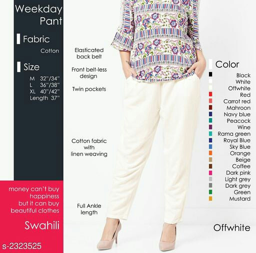 Classy Cotton Womens Pants