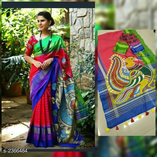 Hrishita Alluring Pure Linen Satin Women's Saree