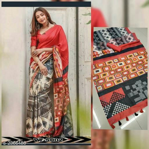 Hrishita Alluring Pure Linen Satin Women's Saree