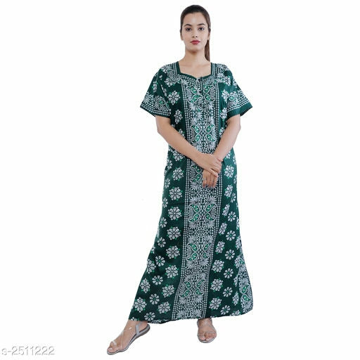 Women's Cotton Printed Nightdress 