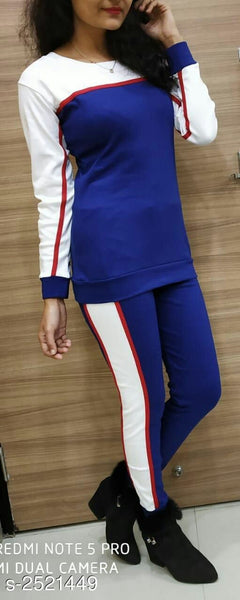 Trendy Cotton Blend Women's Top & Bottom Sets