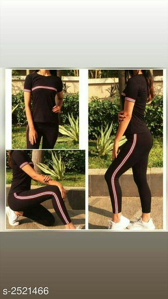 Trendy Cotton Blend Women's Top & Bottom Sets