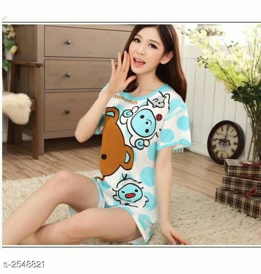 Comfy Women Polyester & Cotton Sleepwear Set