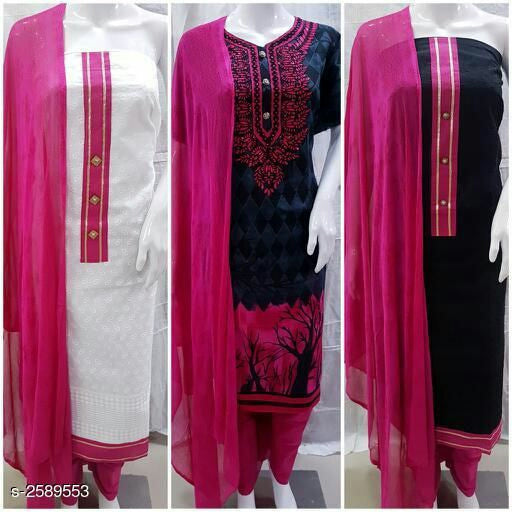 Divine Trendy Chikankari Cotton Suits & Dress Materials