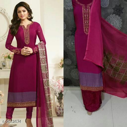 Diva Elegant Crepe Silk Women's Suits & Dress Materials