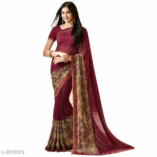 Havva Minimalist Crepe Cotton Saree