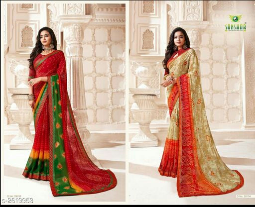 Aradhya Fabulous Georgette Printed Women's Saree