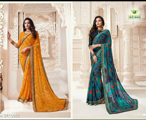 Aradhya Fabulous Georgette Printed Women's Saree