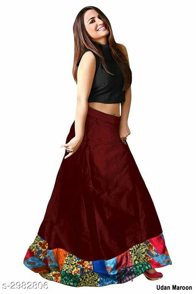 Divine Elegant Taffeta Silk Digital Printed Lehengas