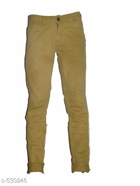 Men's Trendy Solid Acrue Denim Jeans