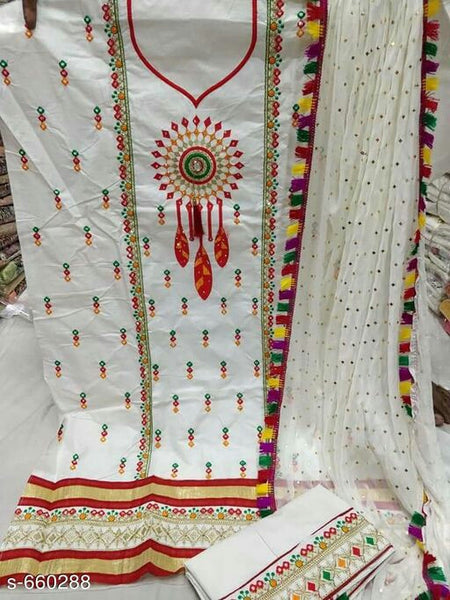 Darsana Standard Glace Cotton Embroidered Suits