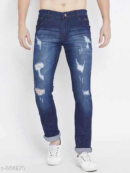 Stylish Men's Solid Denim Jeans