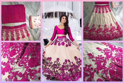 Hiba Lovely Net Embroidered Lehengas