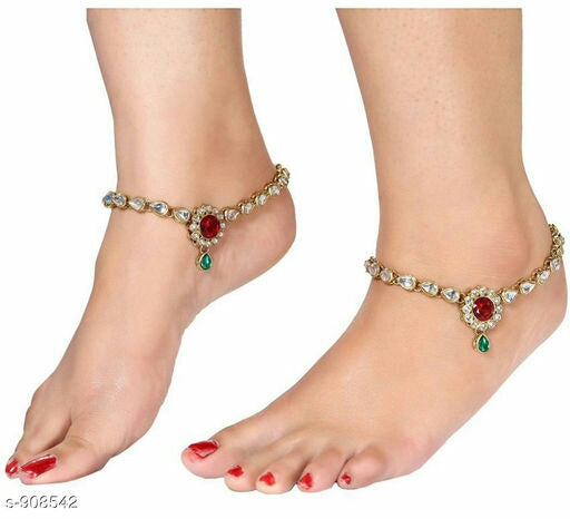 Ladies Beautiful Alloy Anklets