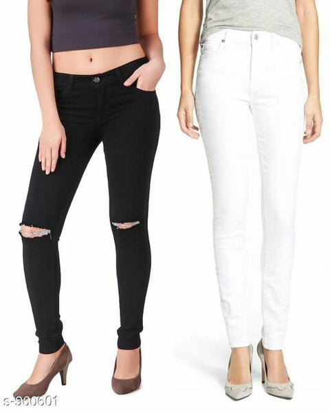 Denim Solid Women's Jeans Combo