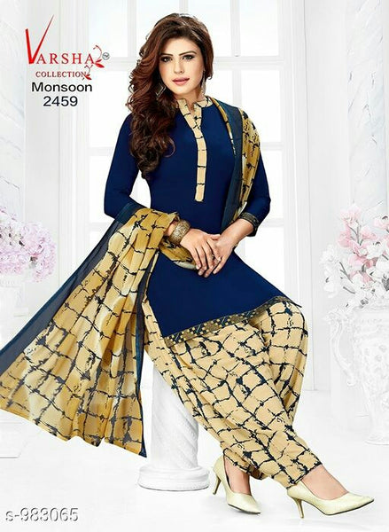 Stunning Synthetic Printed Salwar Suits & Dress Material