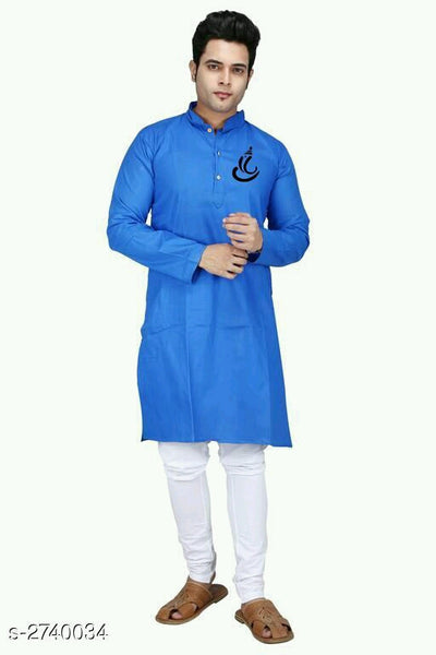 Trendy Stylish Poplin Printed Men's Kurtas