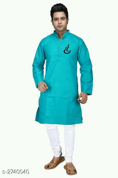 Trendy Stylish Poplin Printed Men's Kurtas