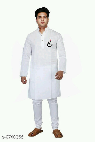 Trendy Stylish Poplin Printed Men's Kurtas