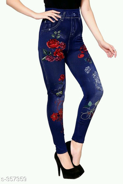 Ladies Fancy Polycotton Jeggings