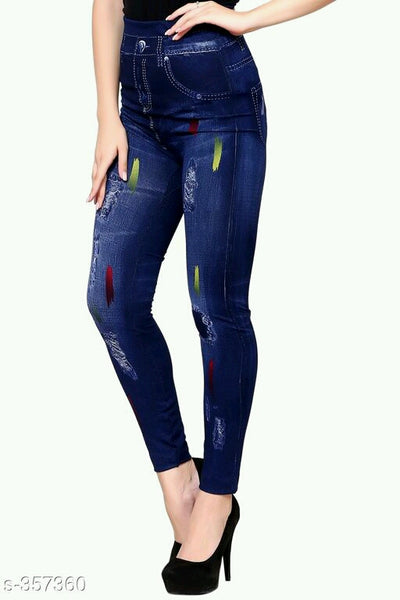 Ladies Fancy Polycotton Jeggings