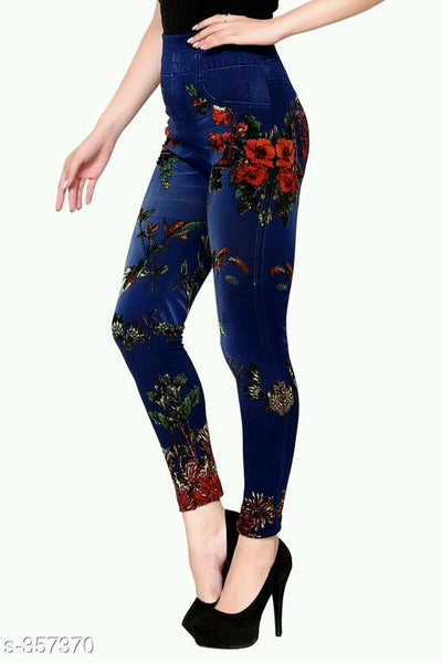 Ladies Fancy Polycotton Jeggings